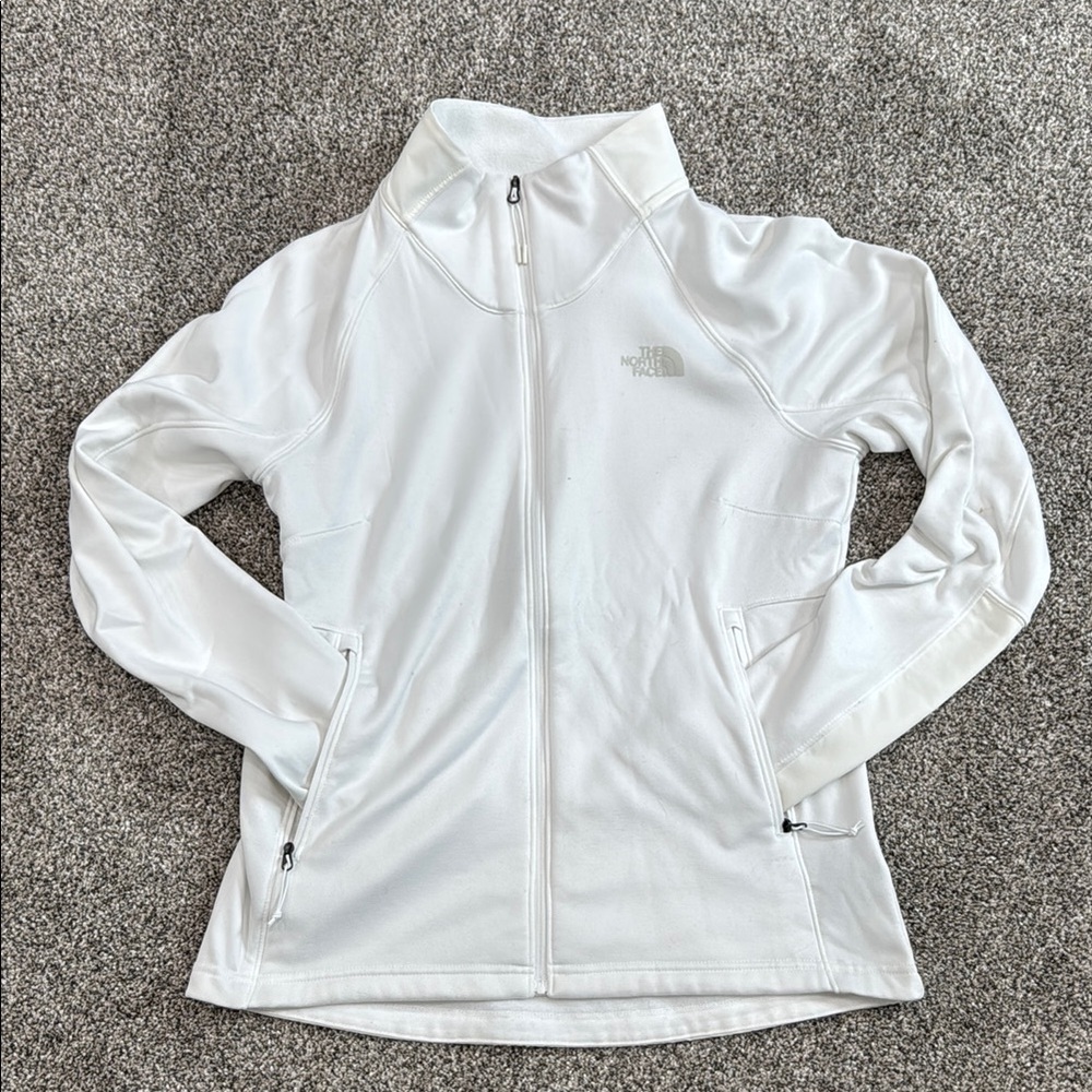 The North Face Collared Full Zip White Jacket ~ Women's Size Medium